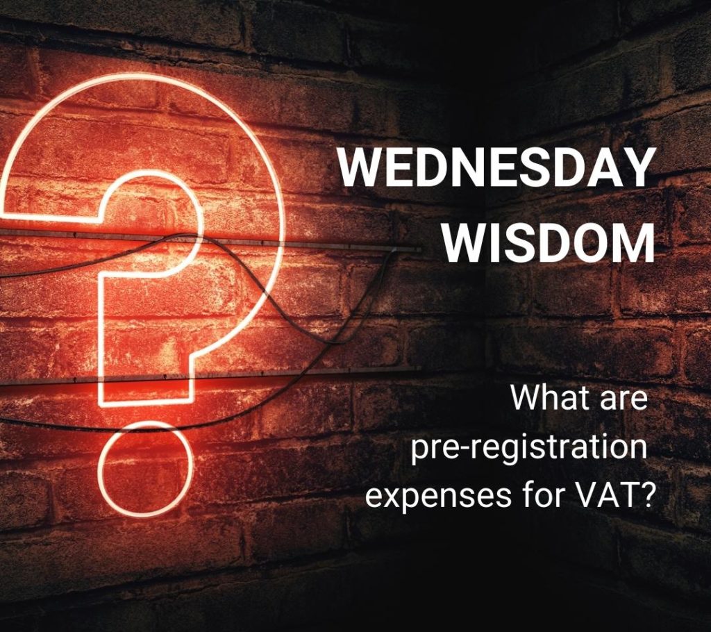What are pre-registration expenses for VAT?