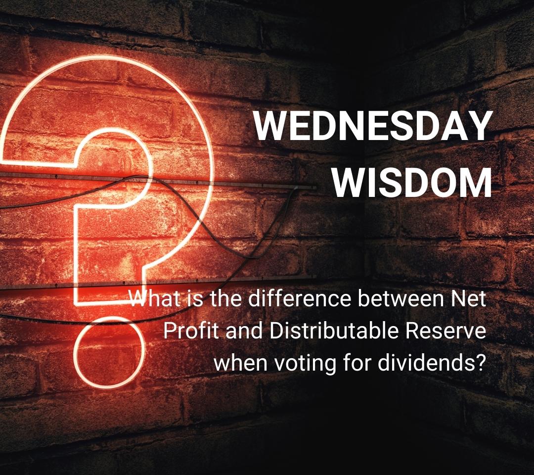 What is the difference between Net Profit and Distributable Reserve when voting for dividends?